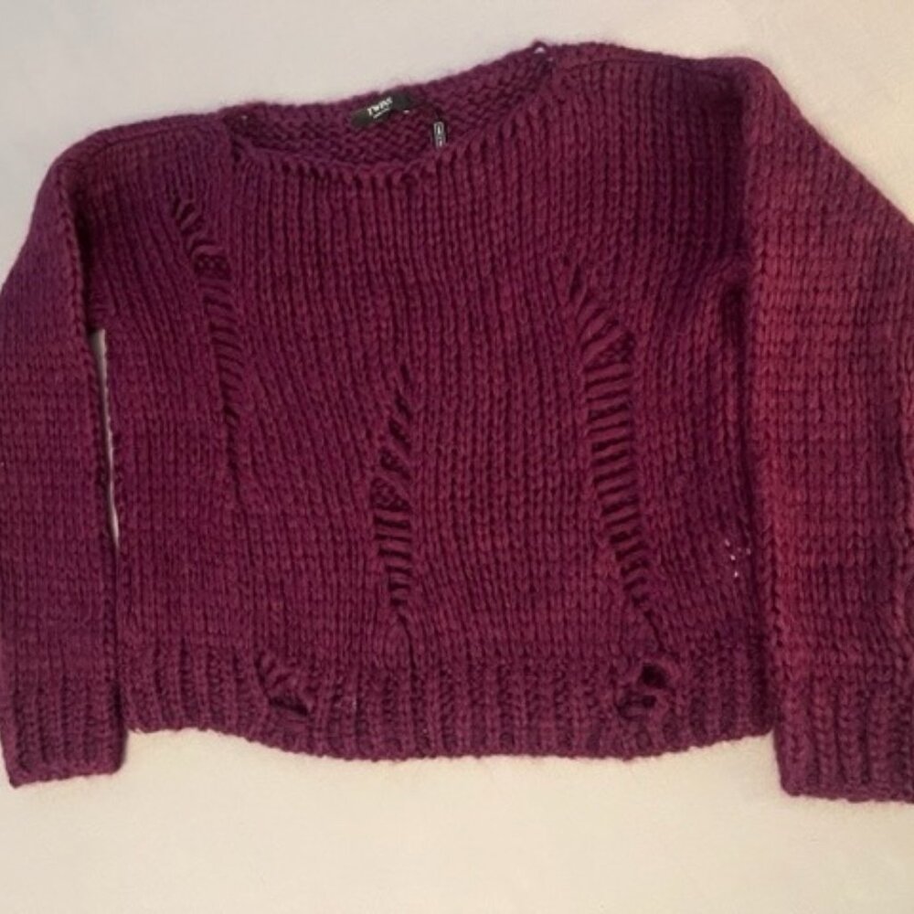 TWINS Quiet Plum Mohair Sweater Size M